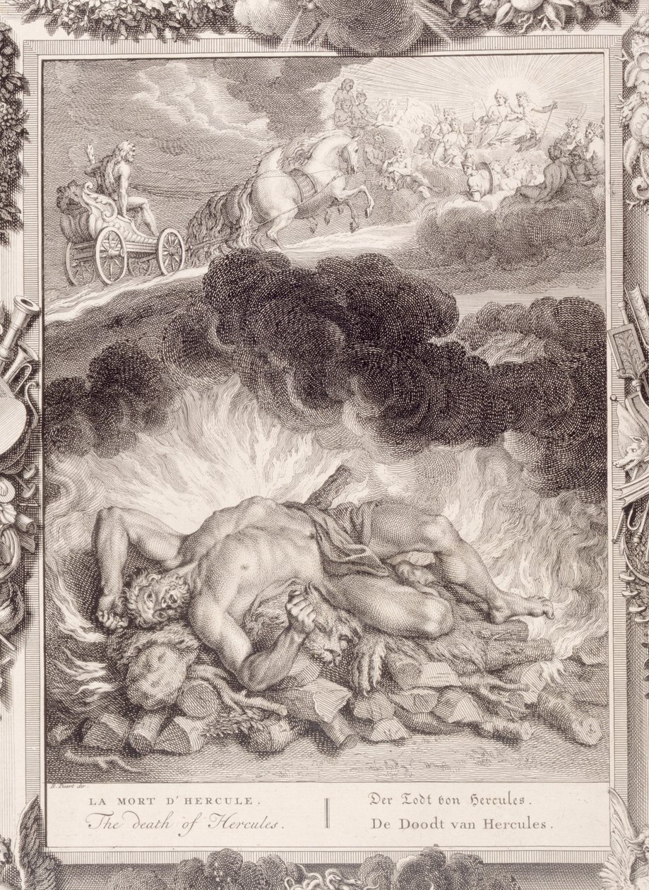 Herkules död, 1731 av Bernard Picart