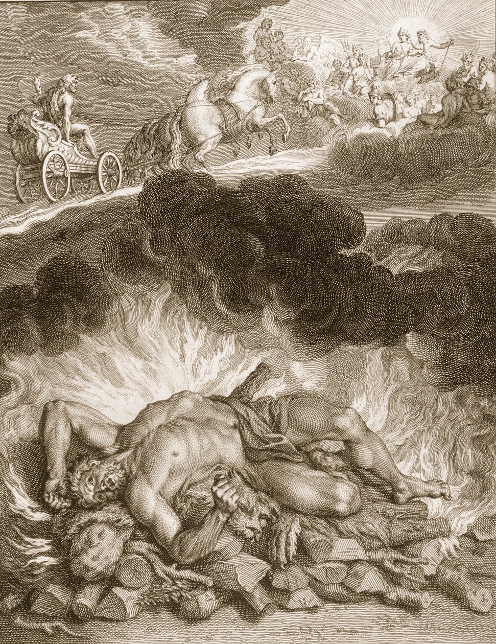 Herkules död, 1731 av Bernard Picart