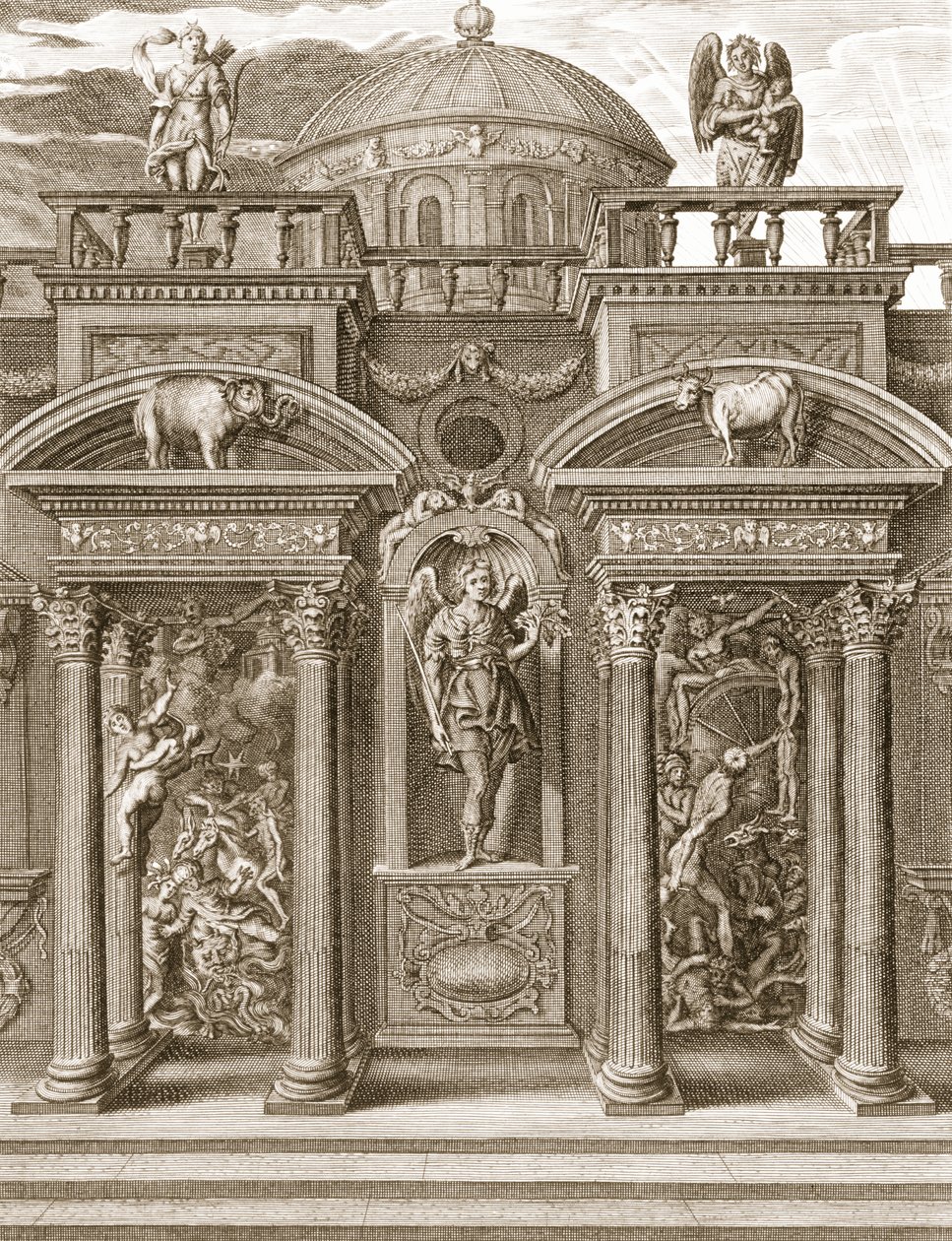 Sömnens hus, 1731 av Bernard Picart