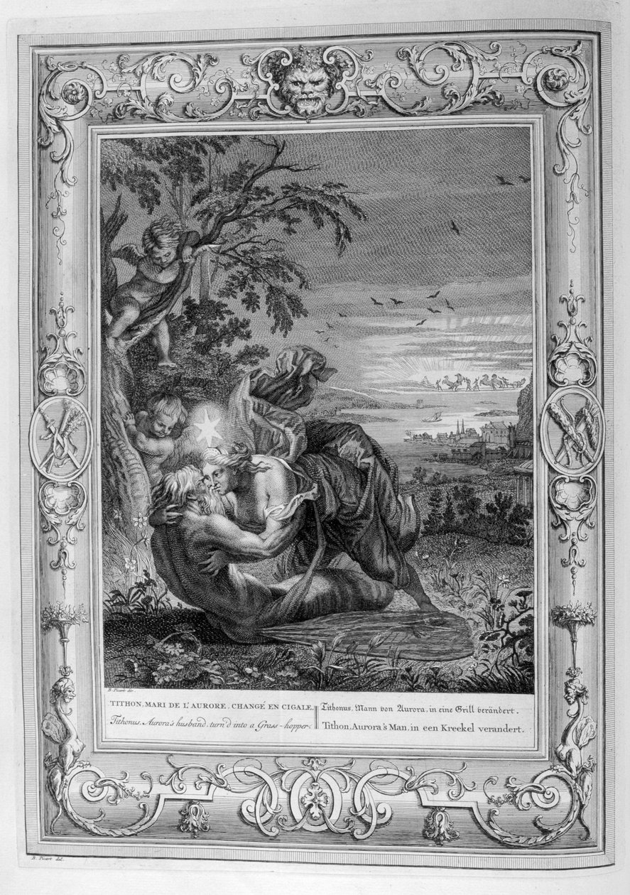 Titon och Aurora (gravyr) av Bernard Picart
