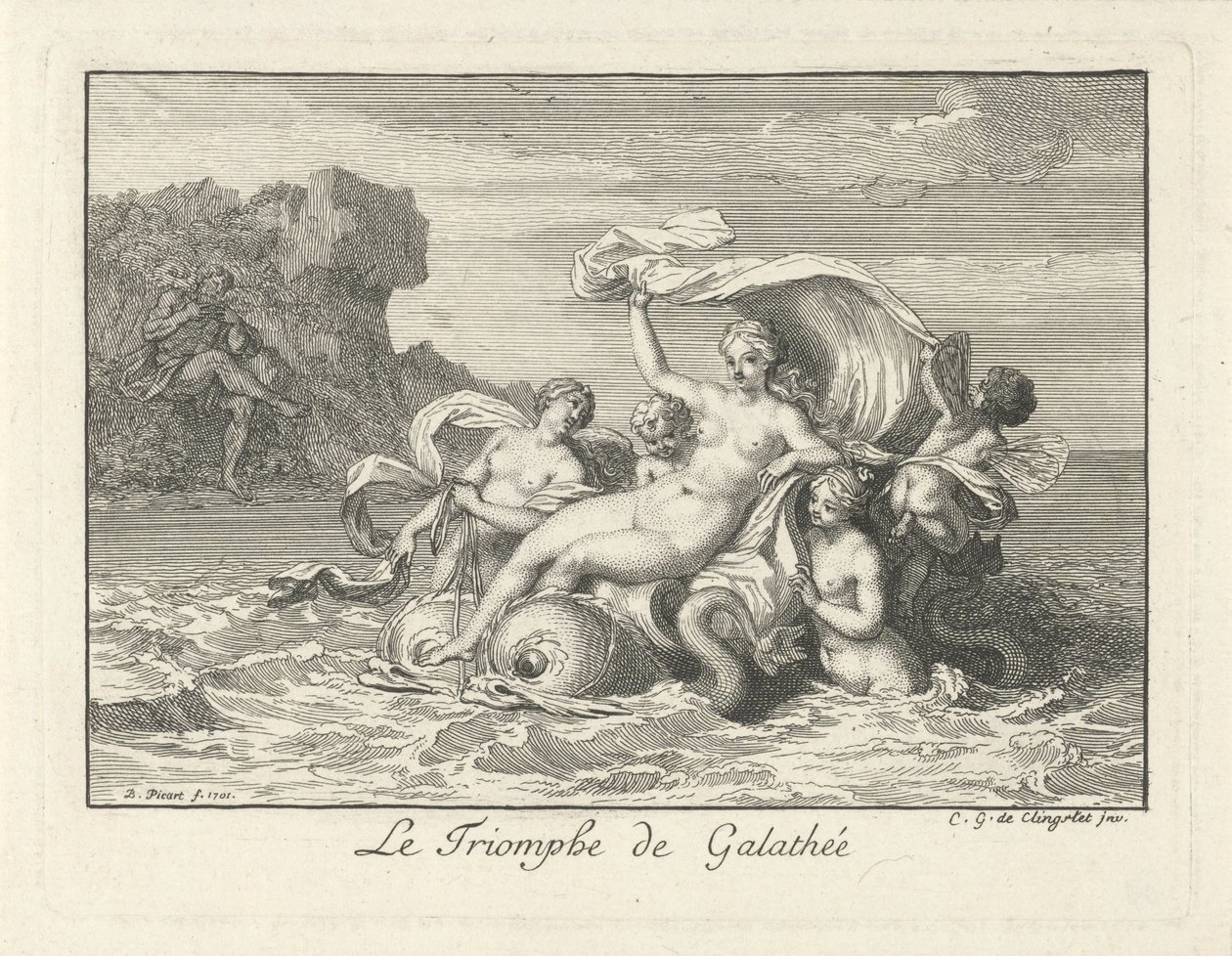 Triomf van Galatea The Triumph of Galathea (titel på objekt) av Bernard Picart
