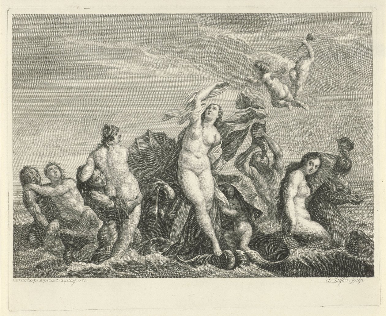 Triomf van Galatea av Bernard Picart
