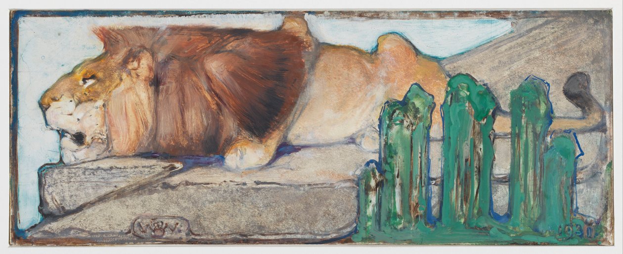 Liggande lejon av Bernard Willem Wierink