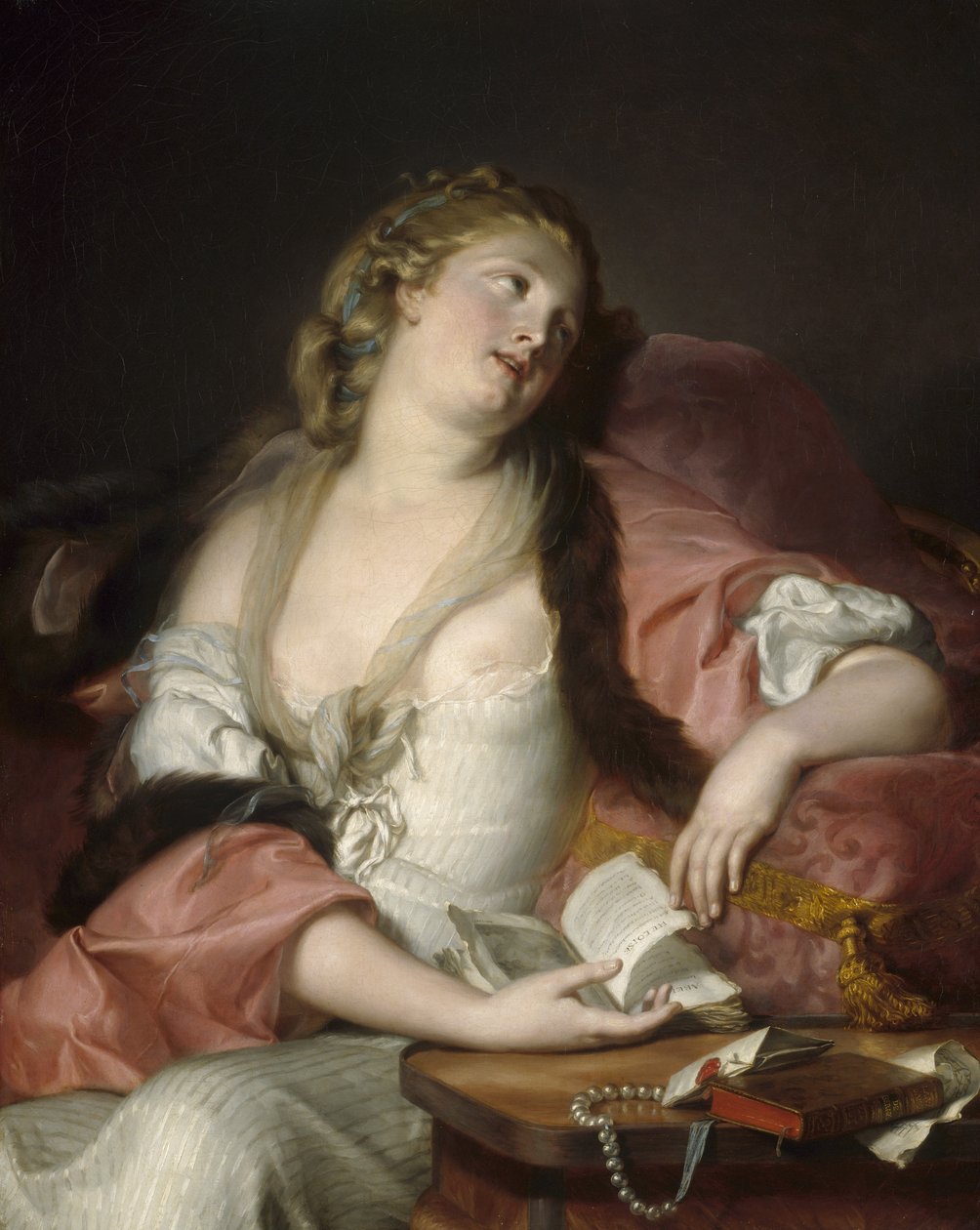 Lady Reading the Letters of Heloise and Abelard, c.1780 av Bernard d Agescy