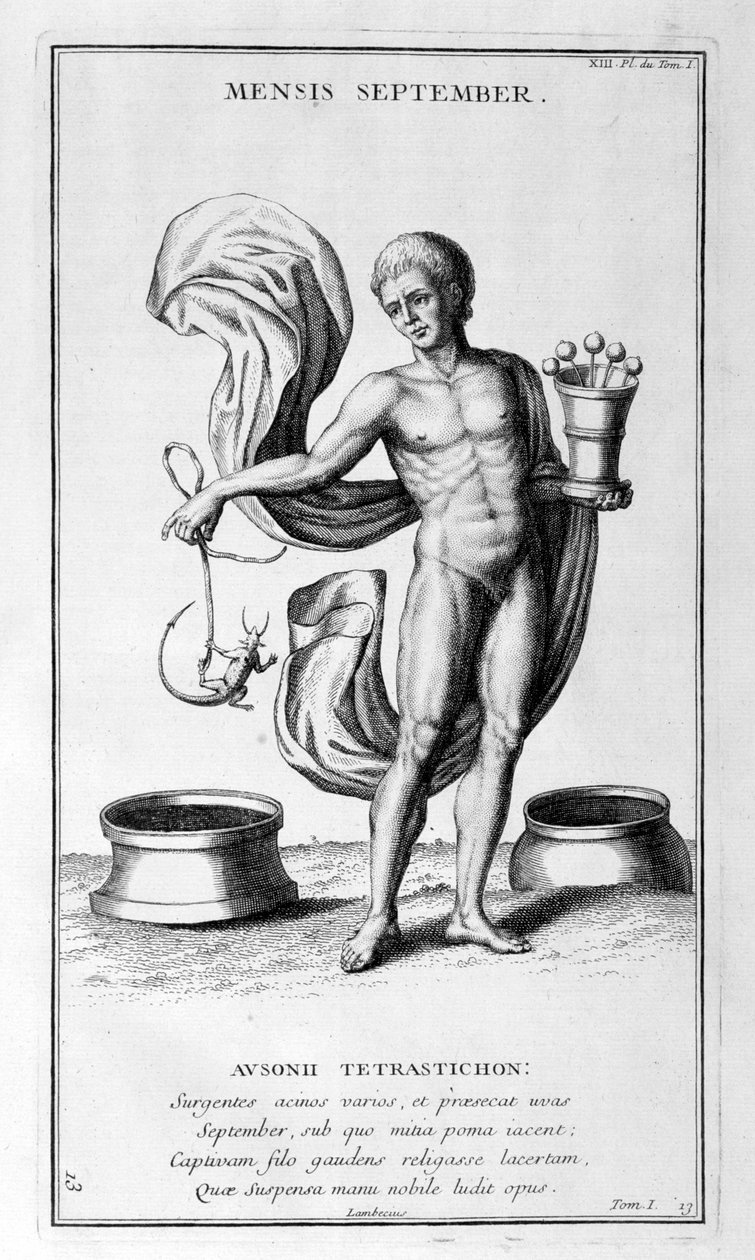 En representation av september 1757 av Bernard de Montfaucon