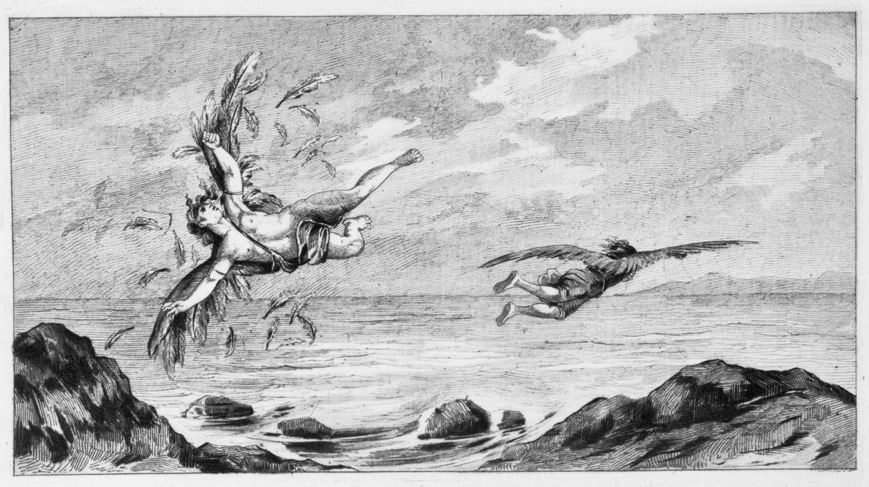 Ikaros och Daedalus, 1887 av Bernard de Montfaucon