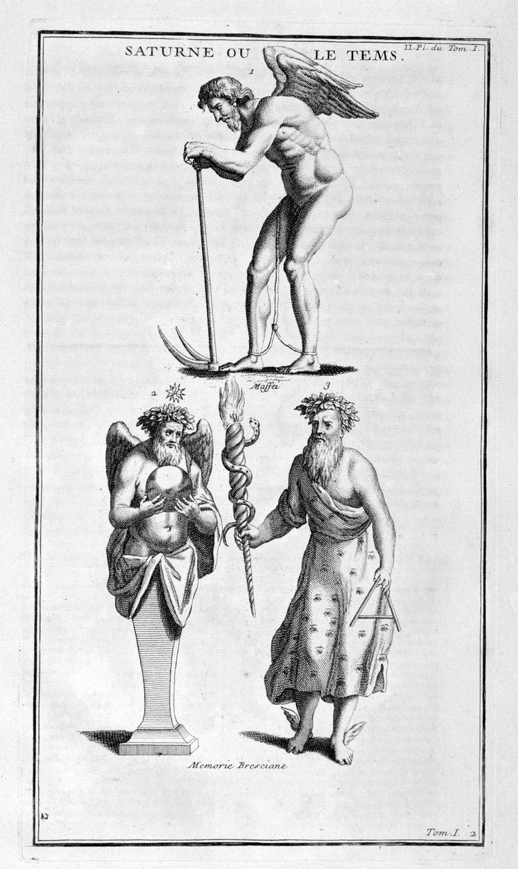 Saturnus, 1757. av Bernard de Montfaucon