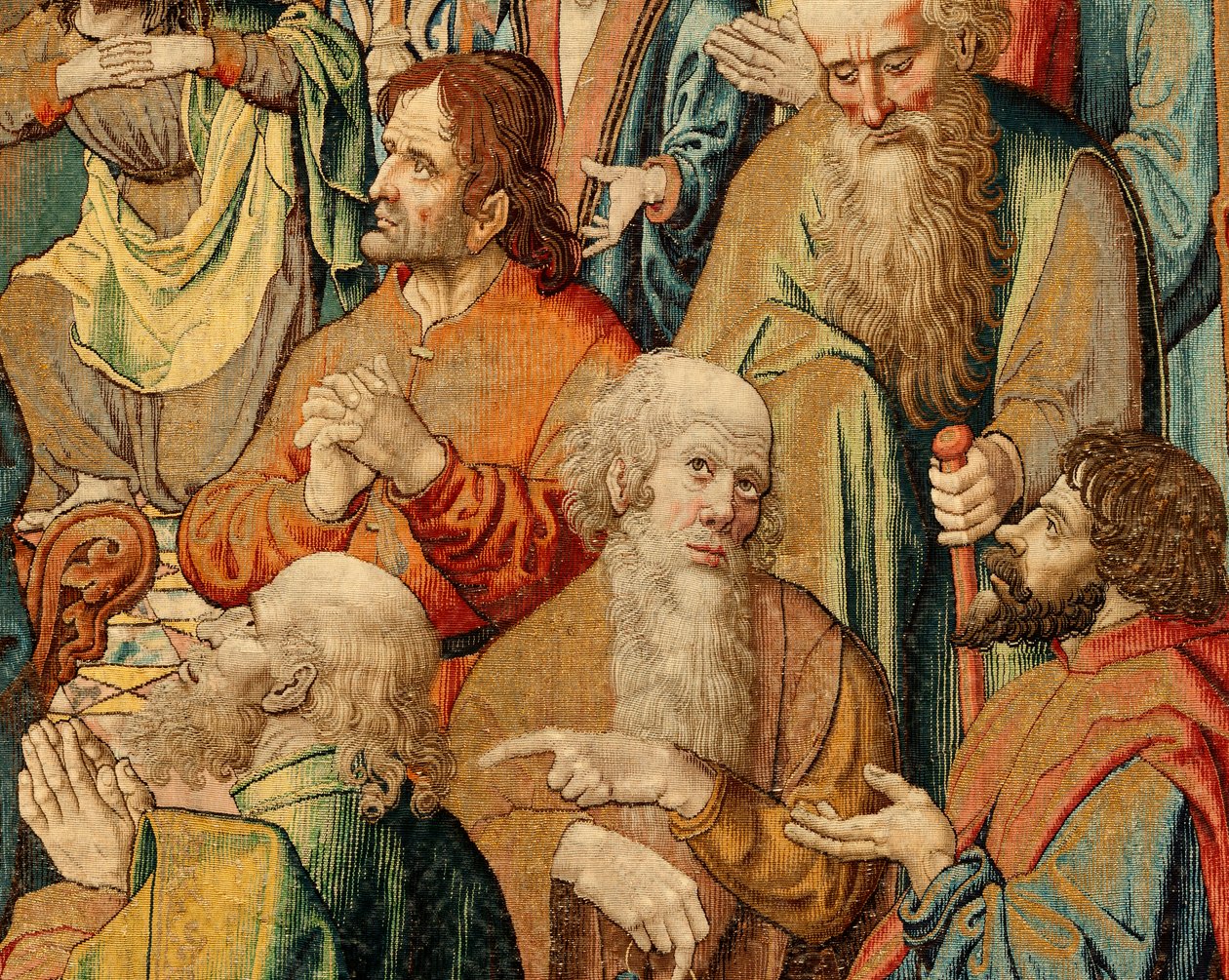 flamländsk gobeläng. Passion of Jesus (Passion of Christ eller Passion of the Lord Pentecost). National Heritage inv 10005817. av Bernard van (after) Orley