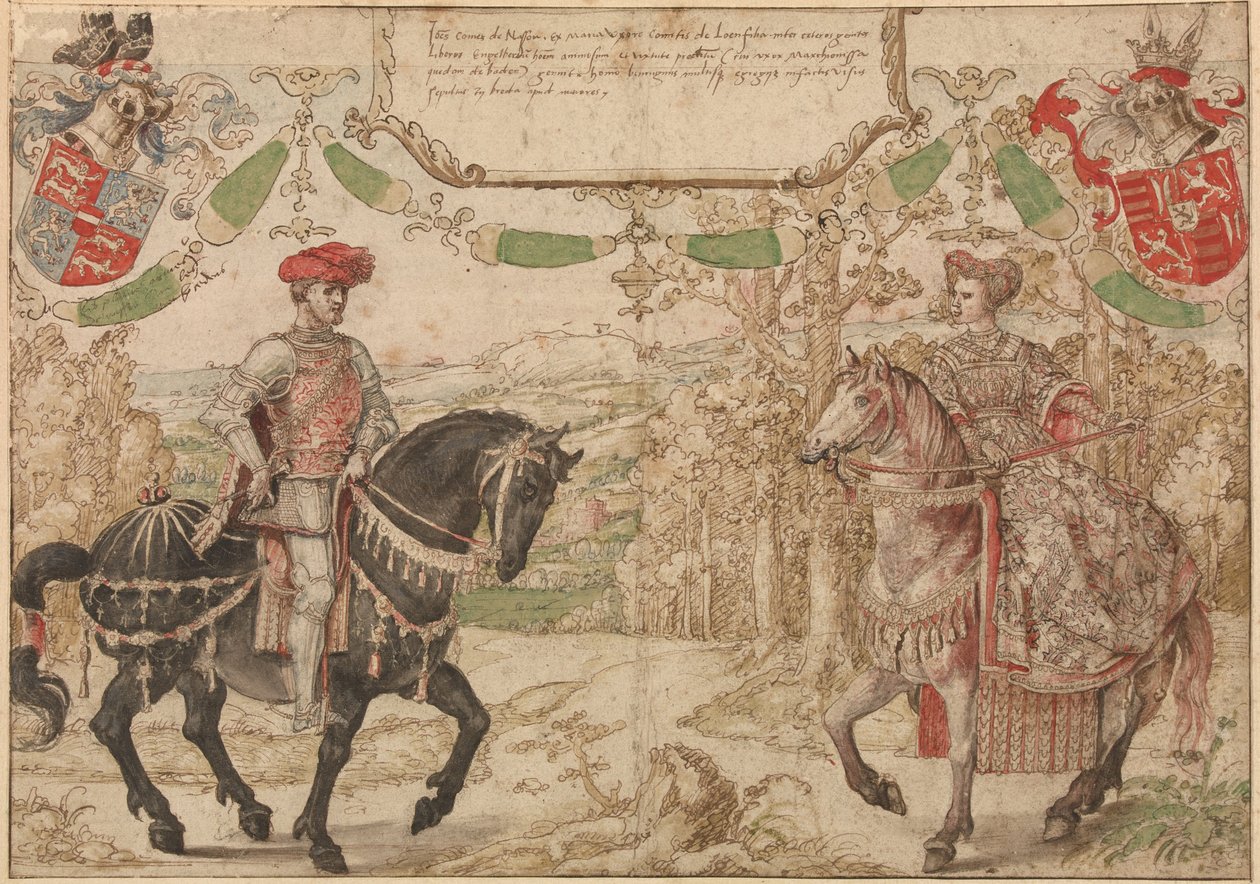 Greve Jan Johann IV av Nassau och hans hustru Maria, grevinna av Loon och Heinsberg, ca 1530 av Bernard van Orley