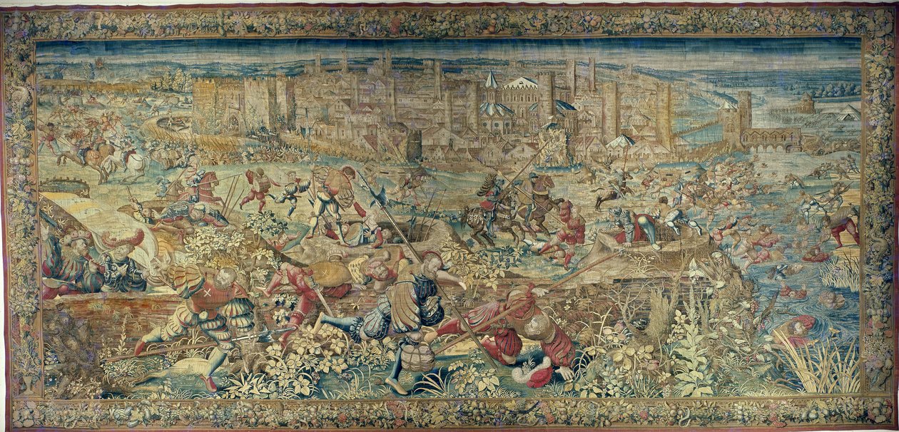 Avsnitt av slaget vid Pavia (1525) av Bernard van Orley