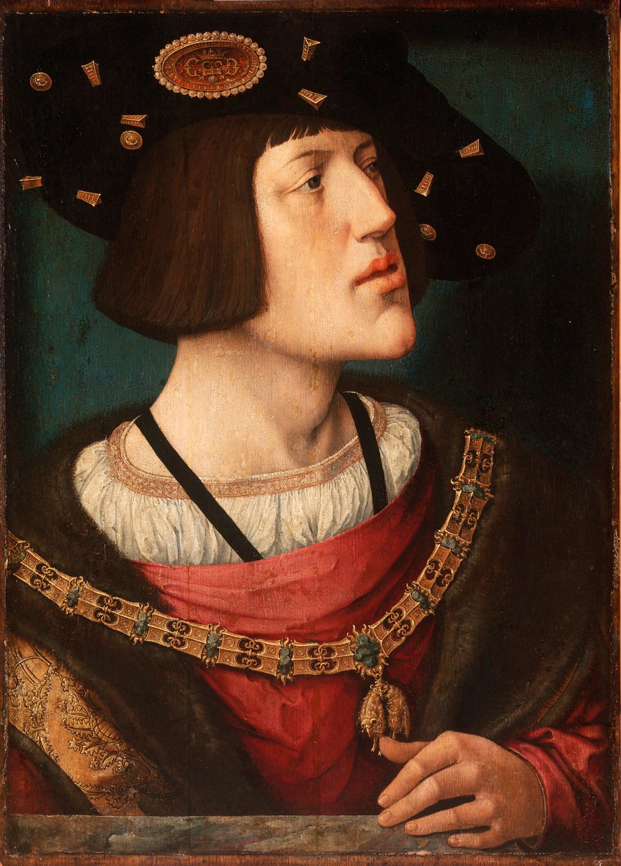 Porträtt av Karl V av Spanien (1500-1558) av Bernard van Orley