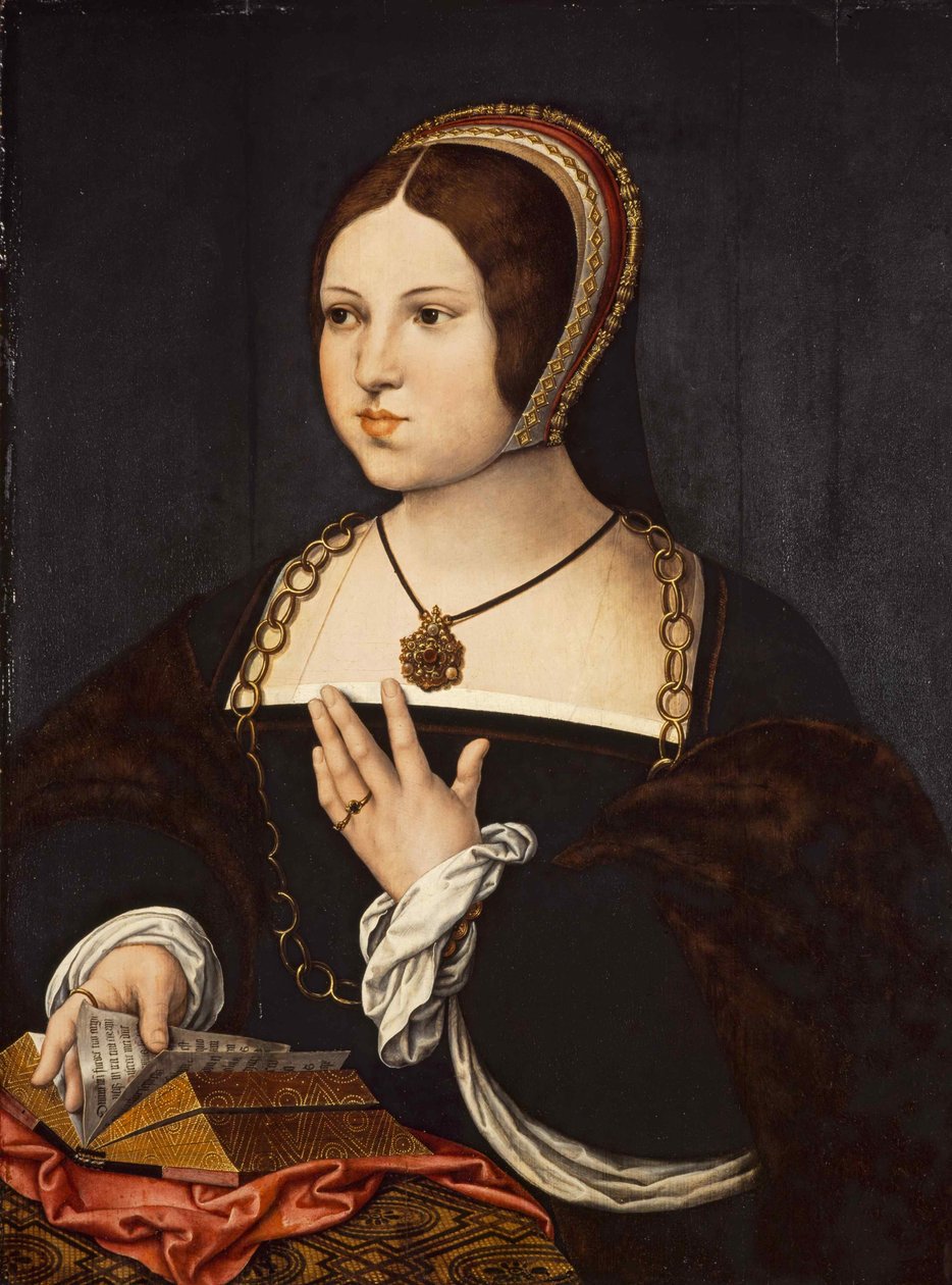 Porträtt av Marie Haneton, ca 1518. av Bernard van Orley