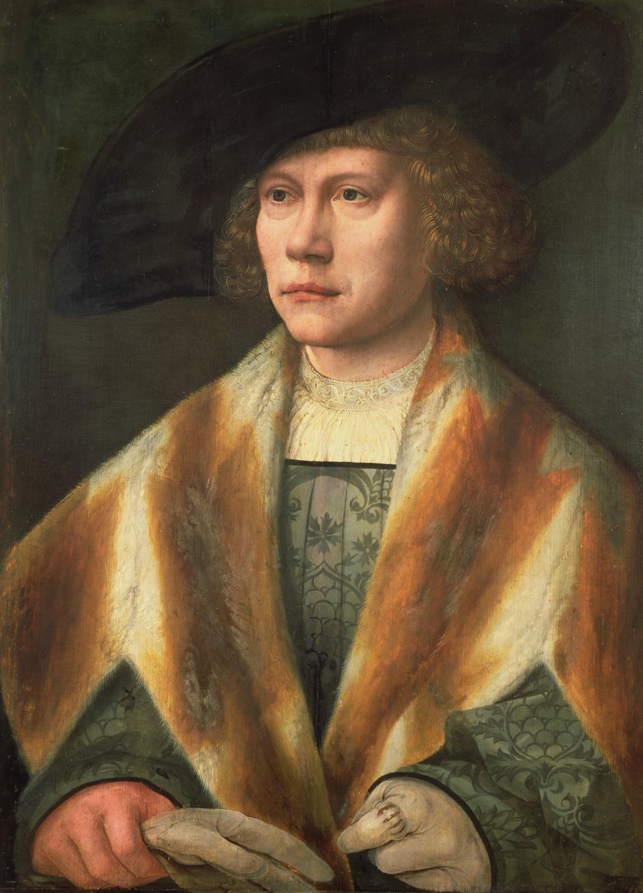 Porträtt av en ung man, möjligen ett självporträtt, ca 1520 (panel) av Bernard van Orley