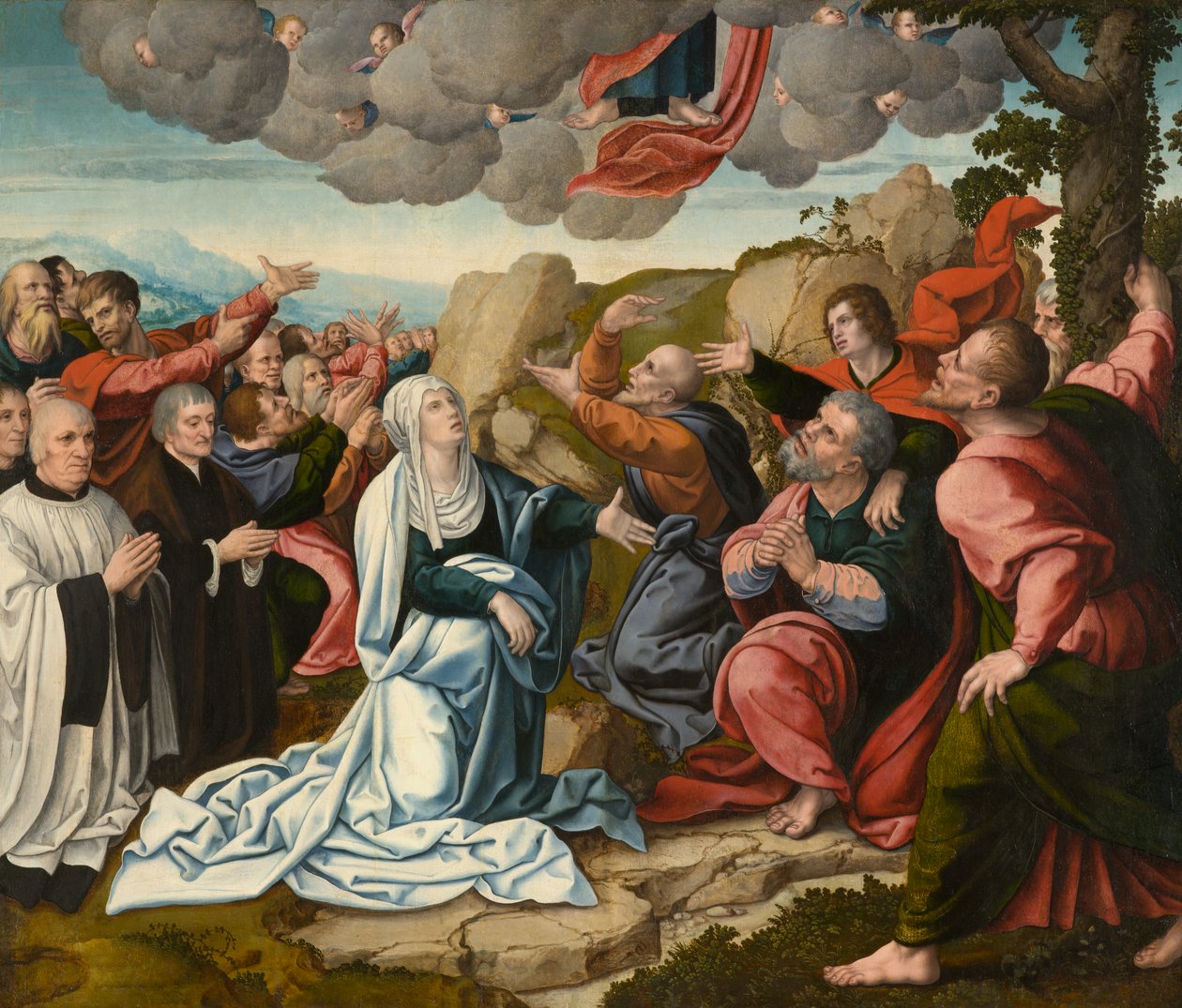 The Ascension, cirka 1530 (olja på panel) av Bernard van Orley