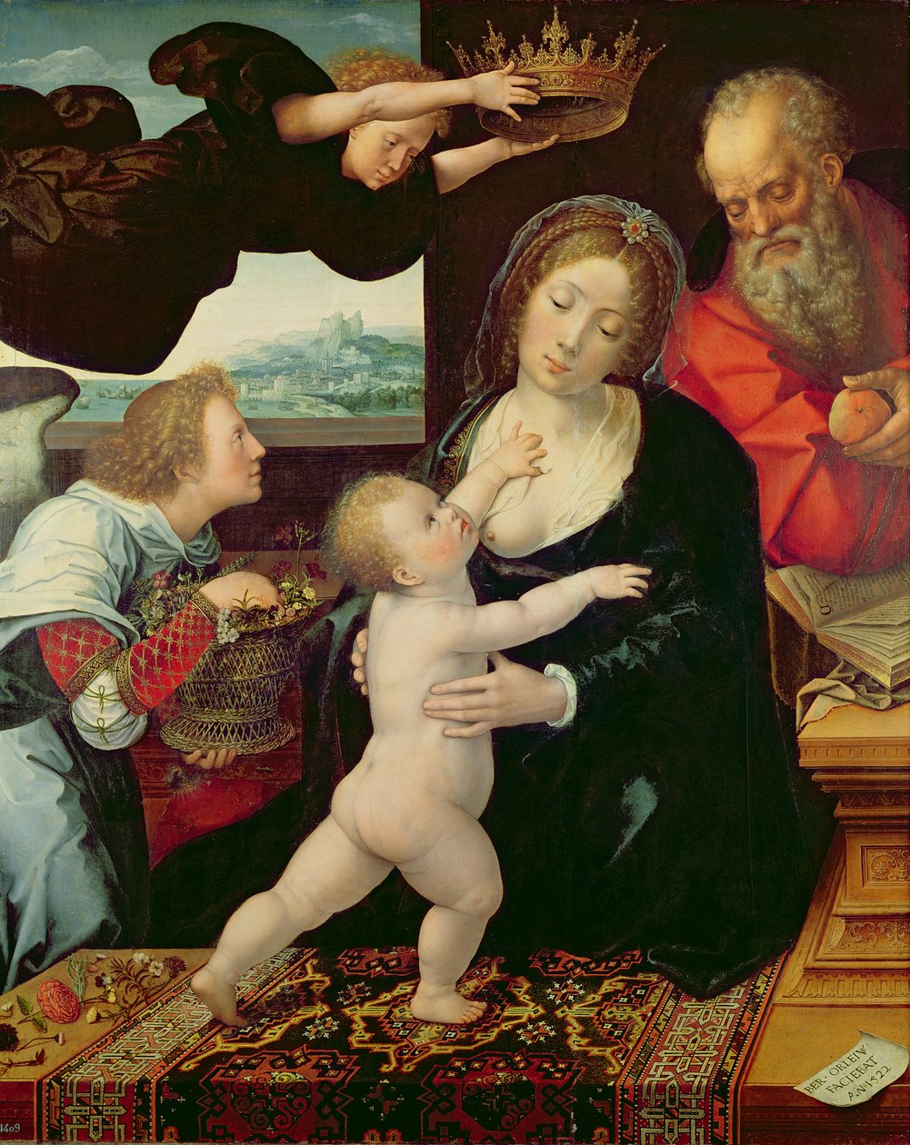 Den heliga familjen, 1522 av Bernard van Orley