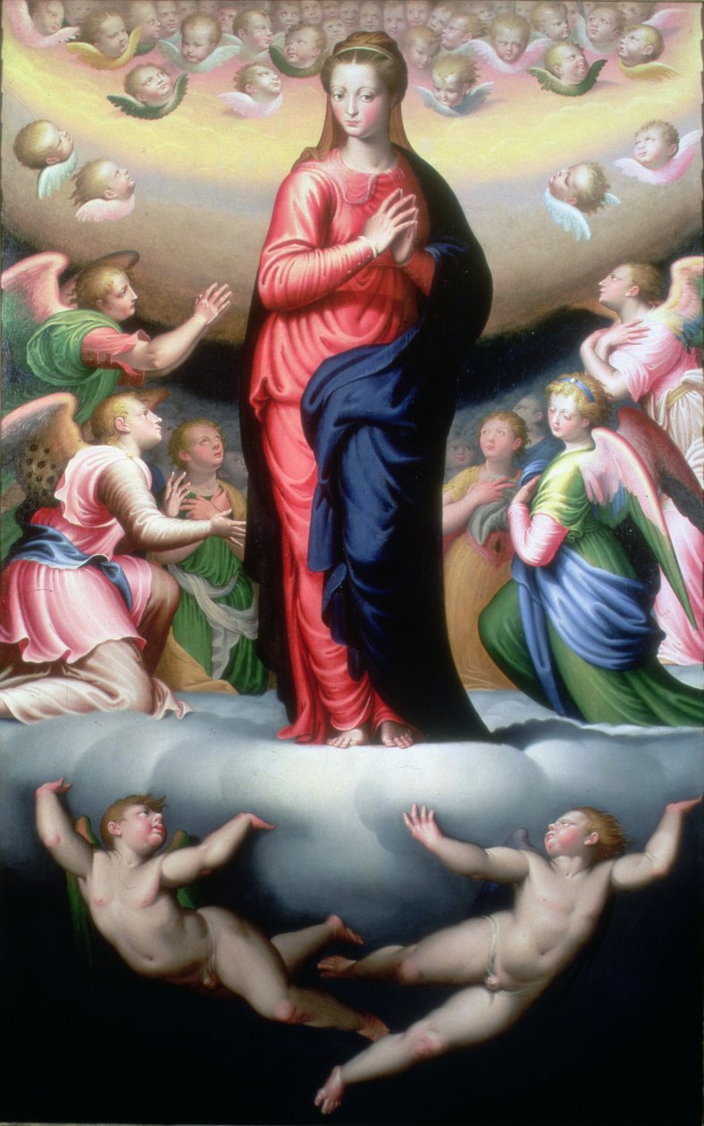 Madonna i ära av Bernardino Campi