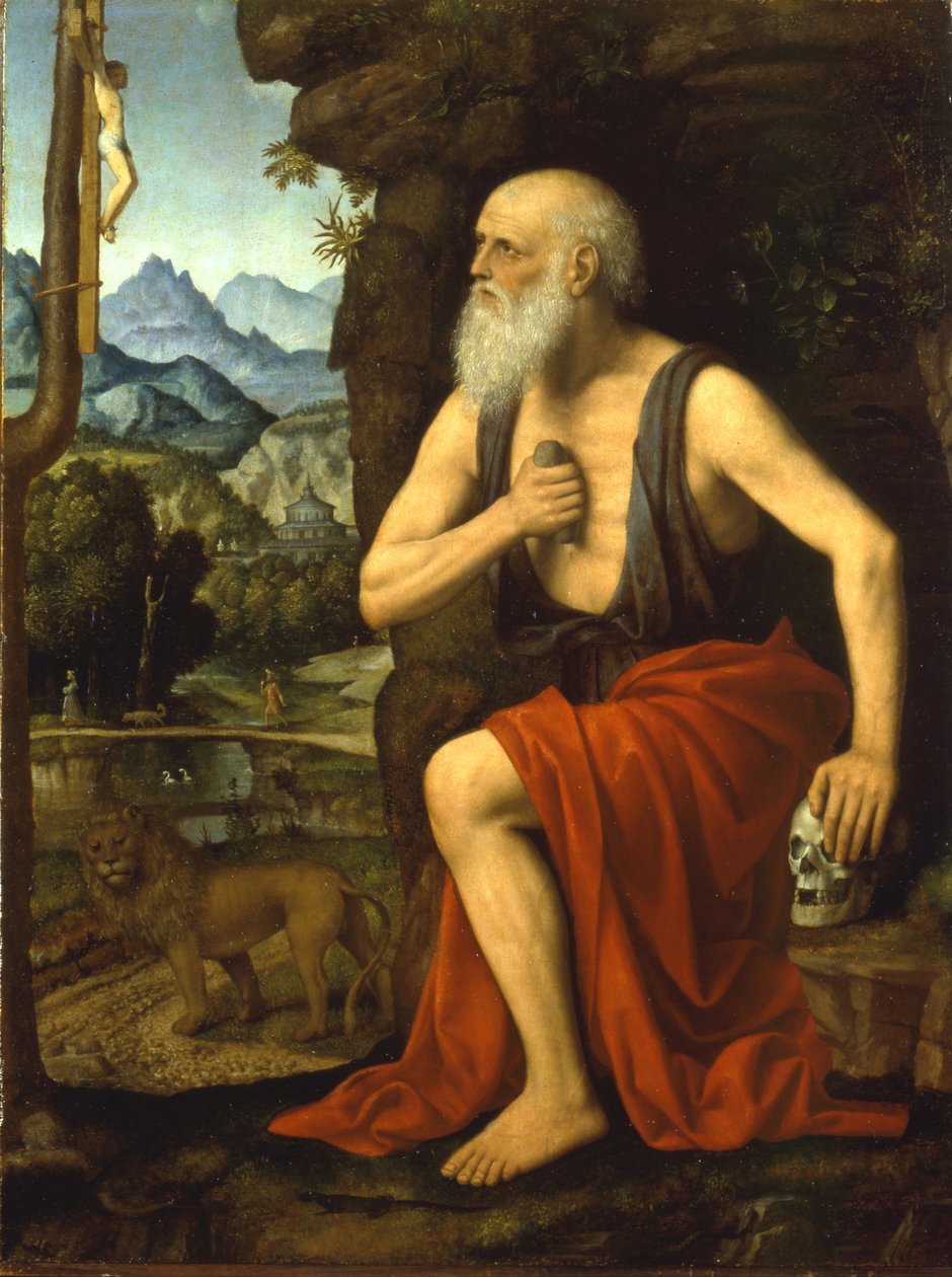 Sankt Jerome i bot av Bernardino Luini