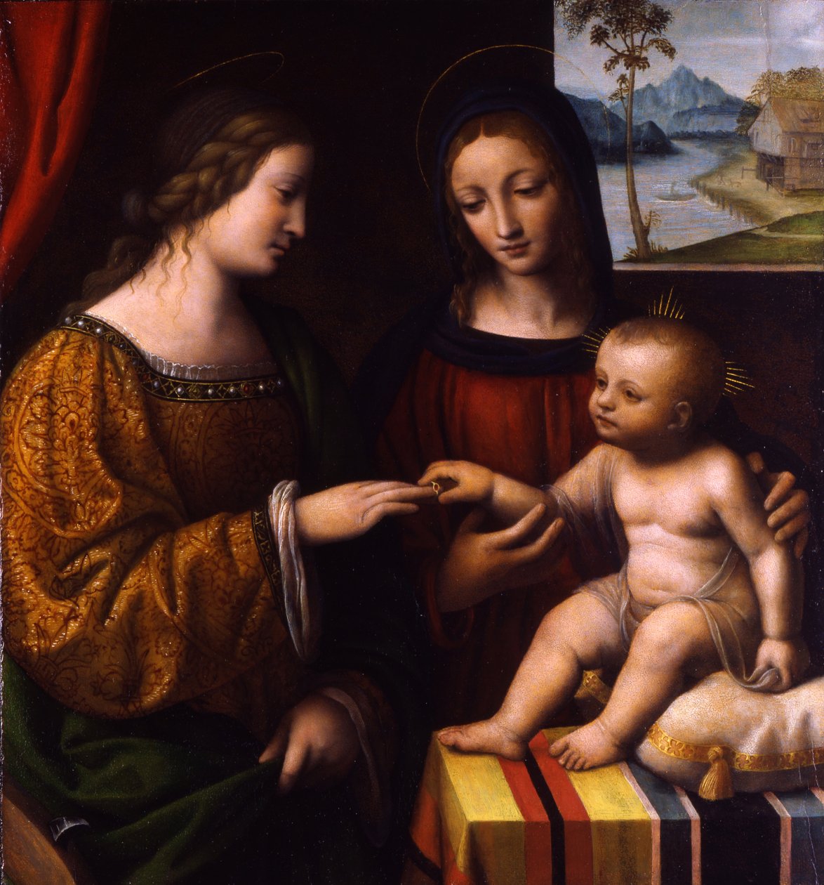 Sankt Katarins mystiska äktenskap av Bernardino Luini