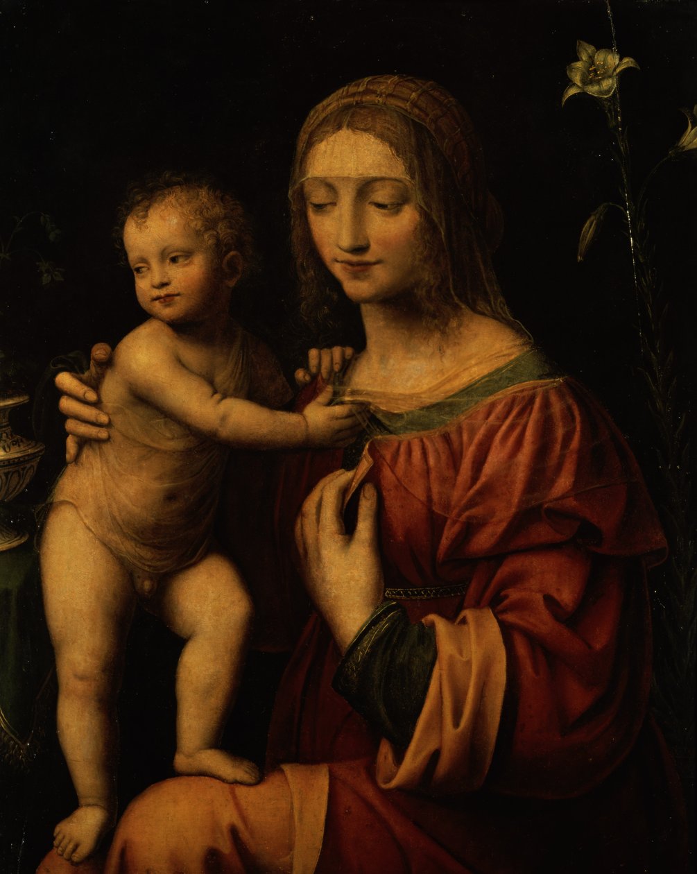 Jungfru och barn av Bernardino Luini