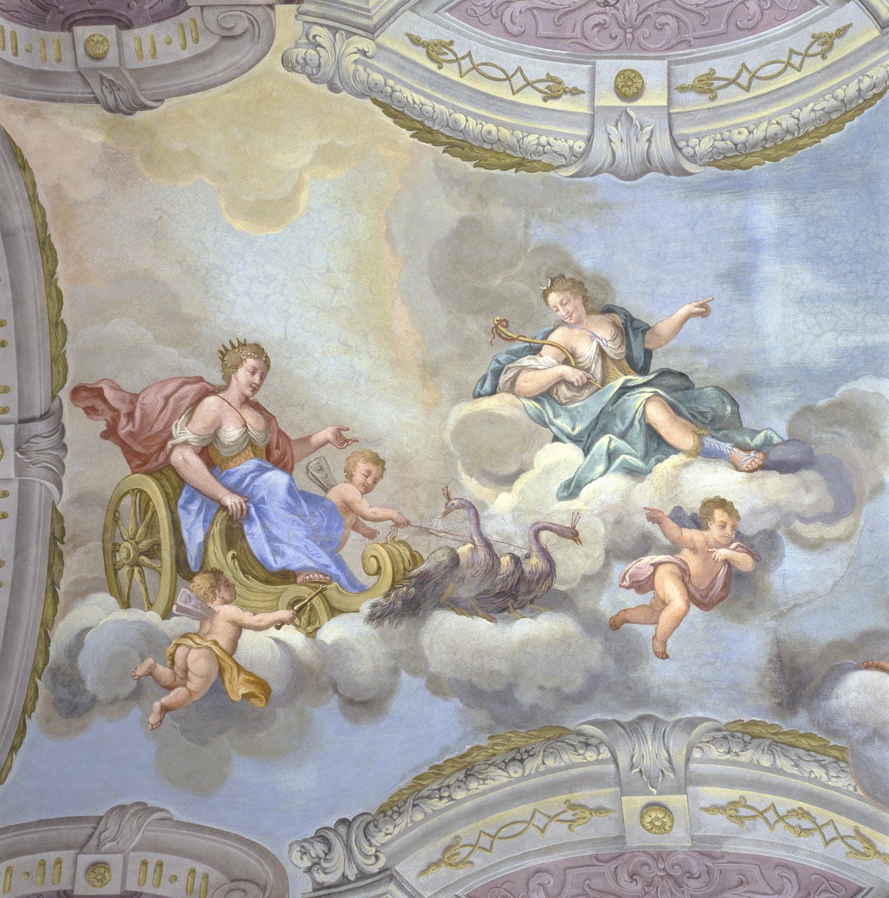 Juno åker vagn, ca 1760 av Bernardino and Galliari Galliari