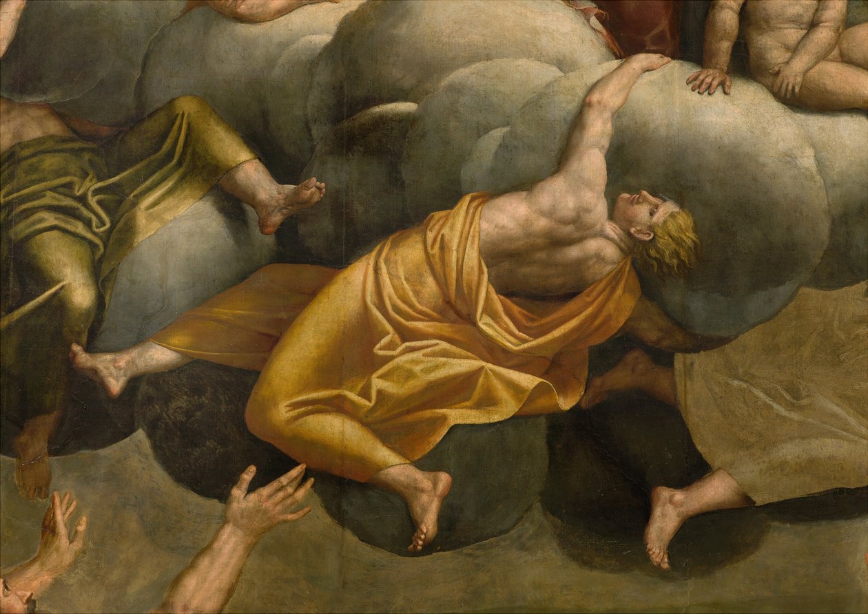 Apsid, altartavla av Bernardino Gatti kallad Il Sojaro kompletterad av Giovanni Battista Trotti kallad IL Malosso, Jungfruns antagande av Bernardino Gatti