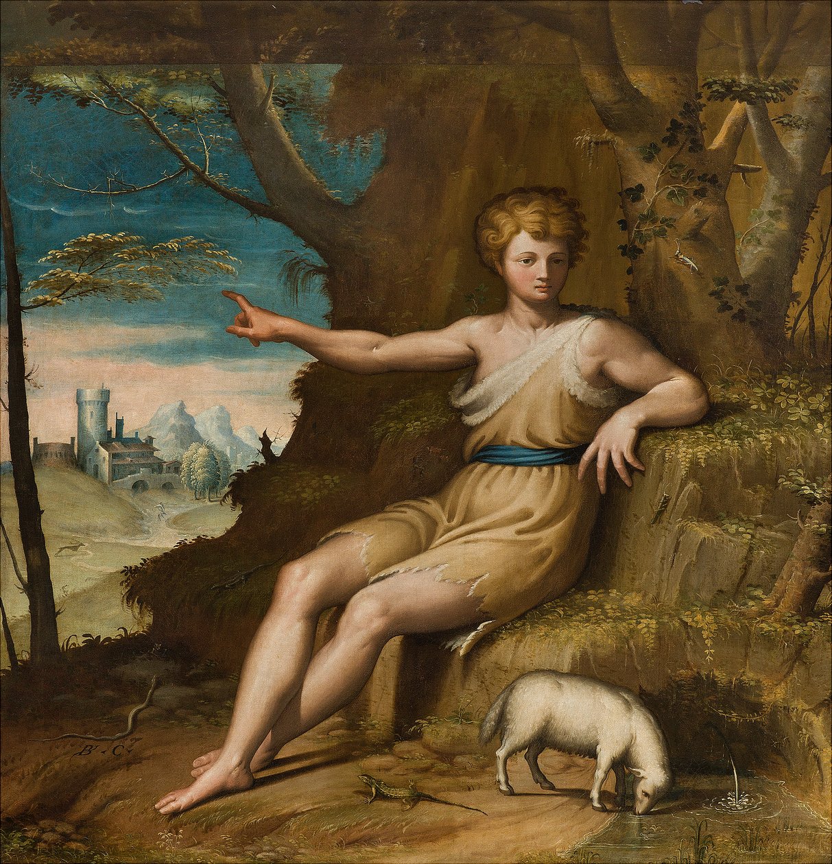 Chapel of Our Lady of the People, andra spannets sydsida, Bernardino Campi, San Giovanni nel Desert 1569 av Bernardino Campi