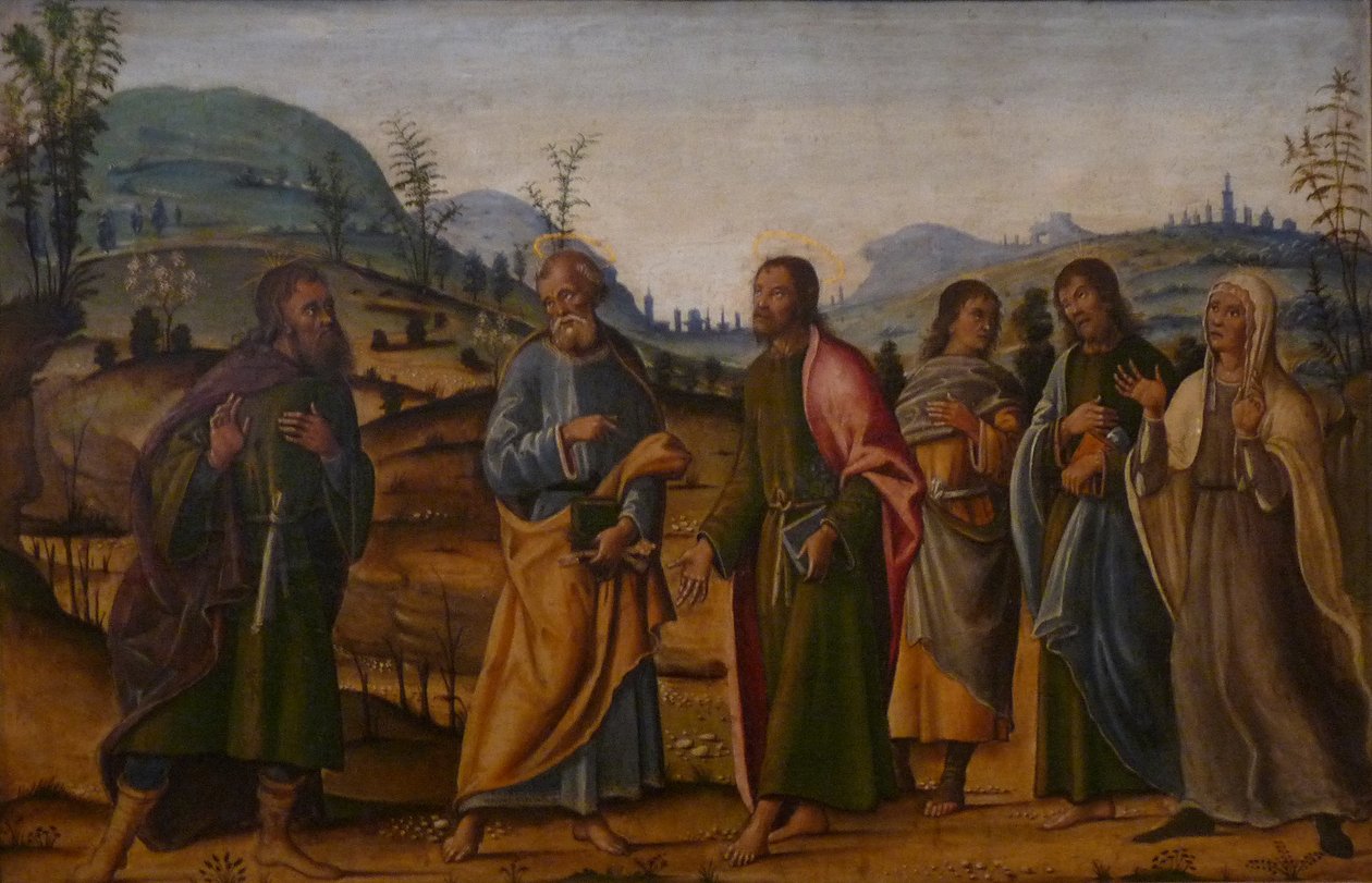 Franska: Saint Clément återförenad med sin familj av Bernardino Fungai