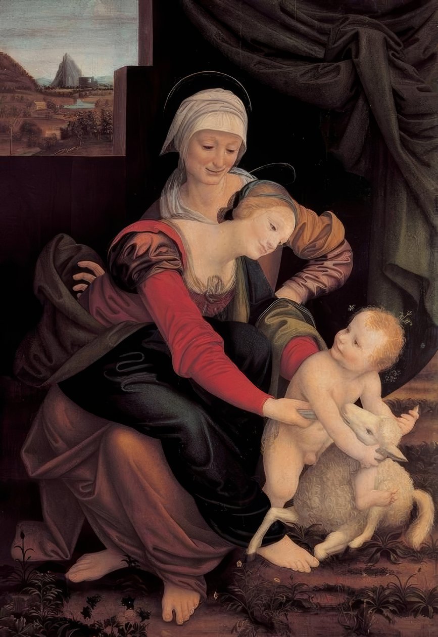 Saint Anna självkörande av Bernardino Lanino