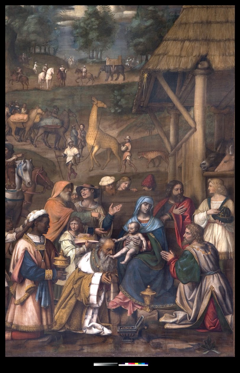 Tillbedjan av Magi, 1513 av Bernardino Luini