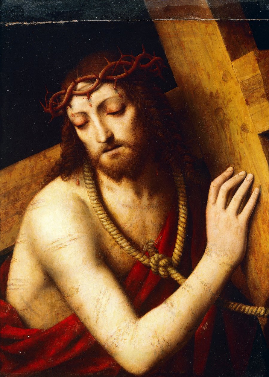 Kristus bär korset av Bernardino Luini (cirka 1481-cirka 1532) av Bernardino Luini