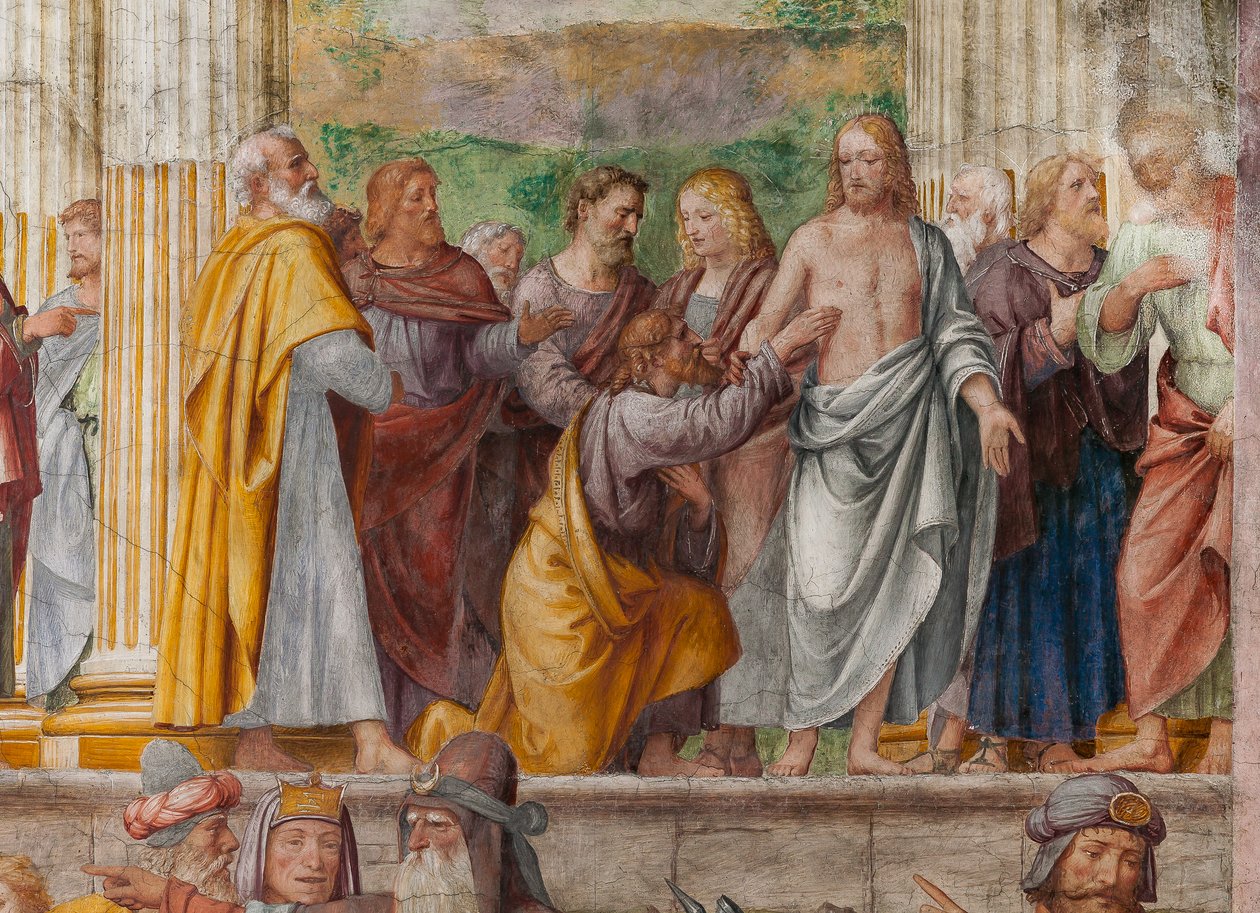 Detalj av Kristi passion och korsfästelse av Bernardino Luini