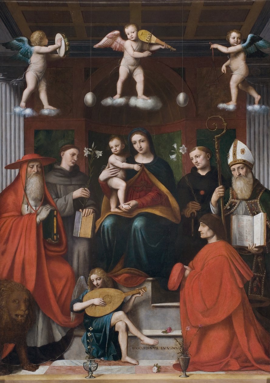 Holy Chonversion, flera raimondi, 1-6 av Bernardino Luini