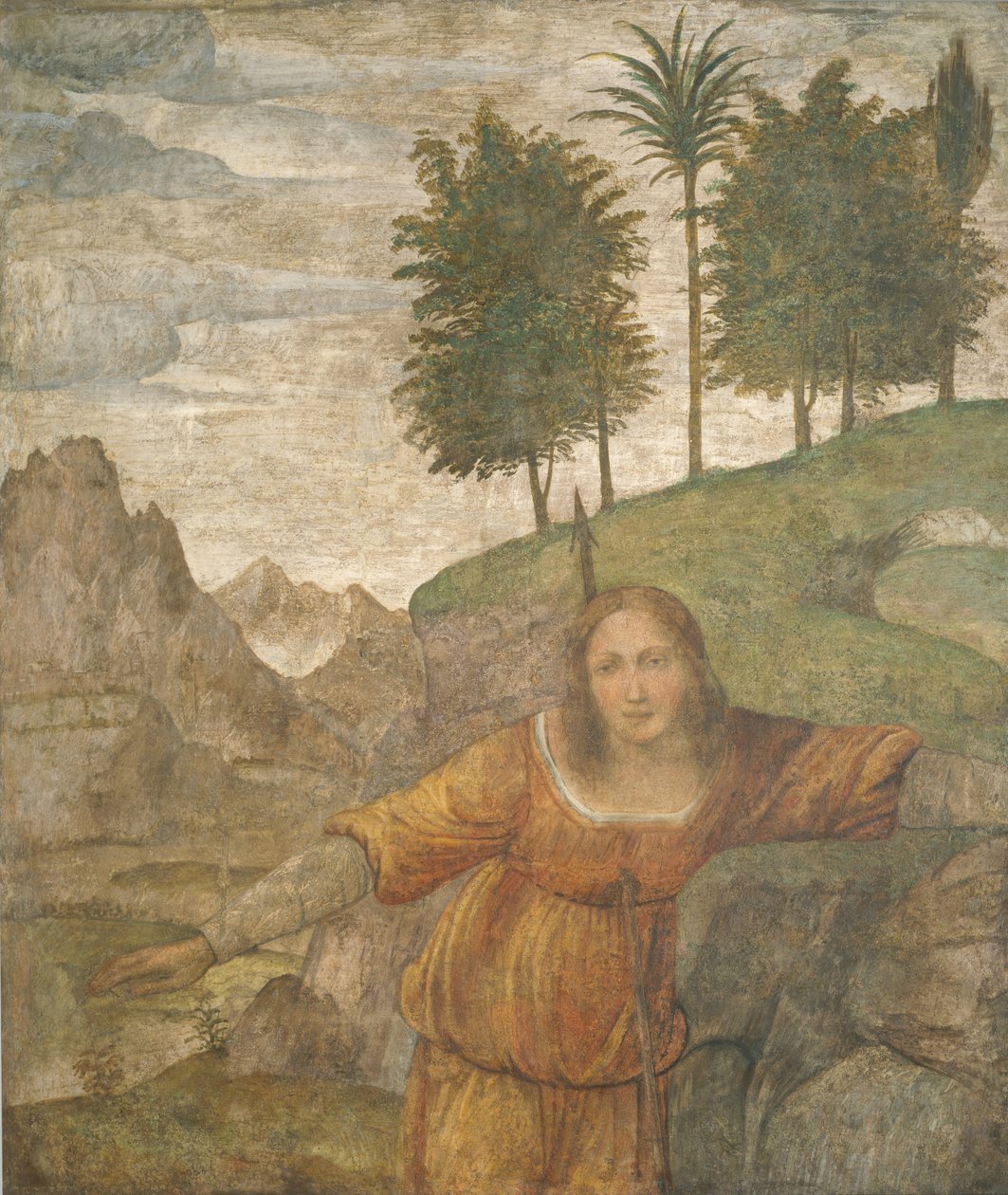 Prokris genomborrad av Kefalos spjut av Bernardino Luini