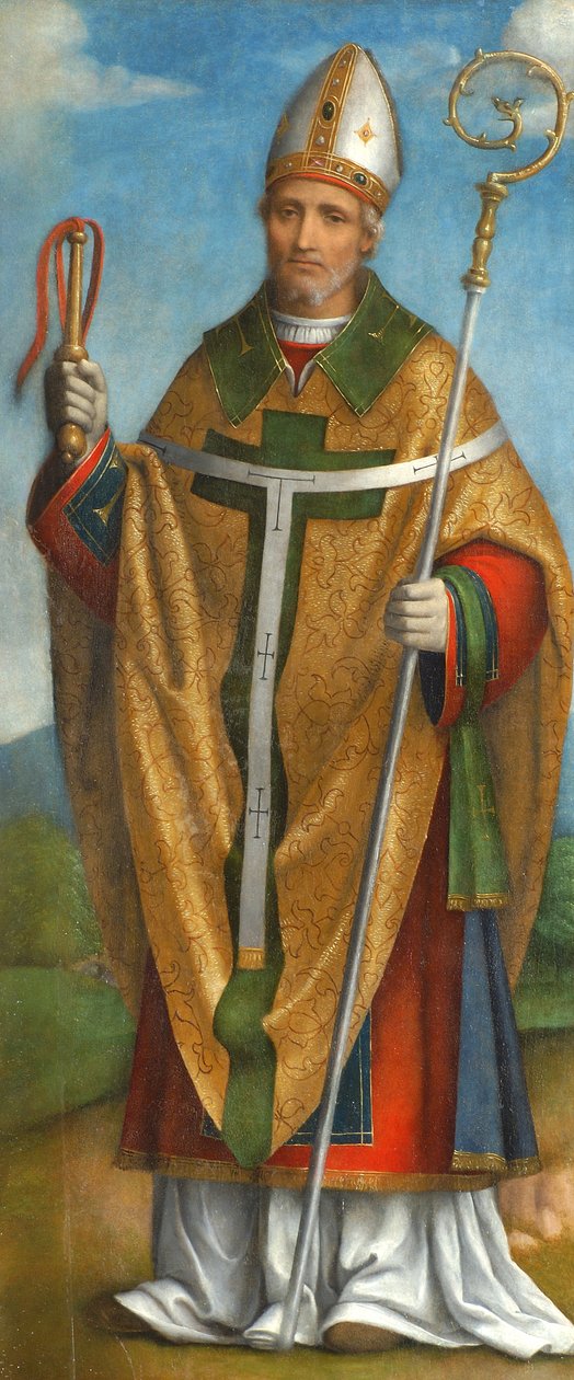 Saint Ambrose, 1520-22 (tempera ombord) av Bernardino Luini