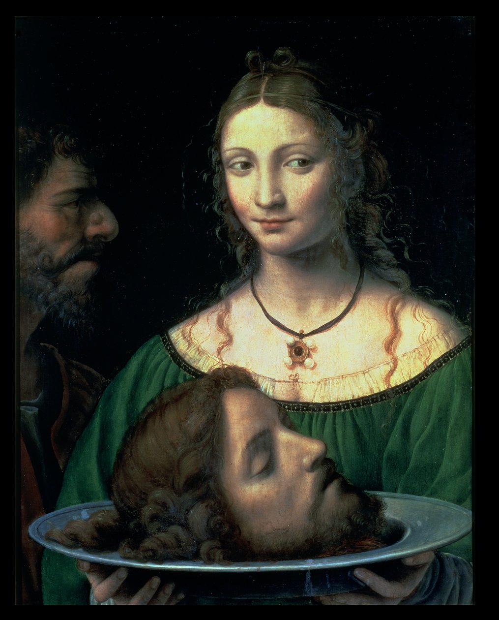 Salome med Johannes Döparens huvud, ca 1525-30 (panel) av Bernardino Luini