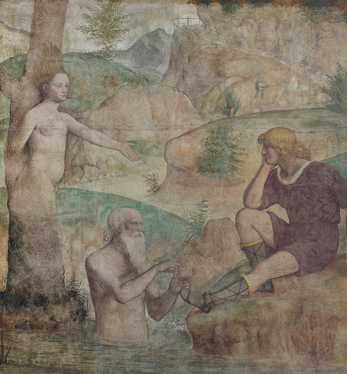 Svår tröstad av Driope och Tavaiano, 1513-1514. av Bernardino Luini