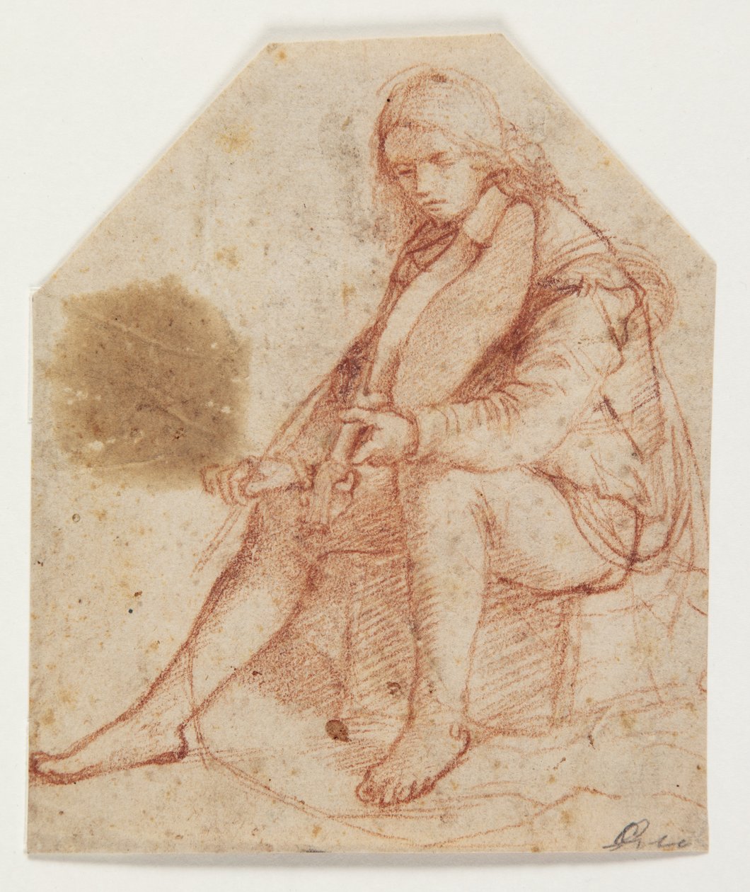 Sittande ungdom med altfiol av Bernardino Luini