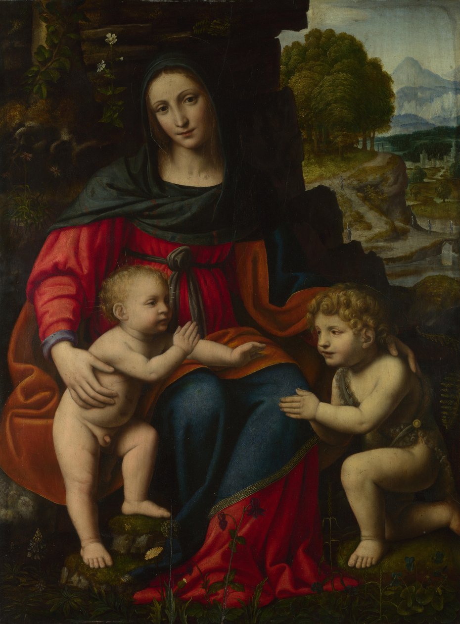 Jungfrun och barnet med Johannes, 1510-talet. av Bernardino Luini