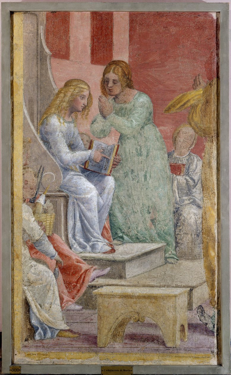 Jungfru Marias barndom vid templet av Bernardino Luini
