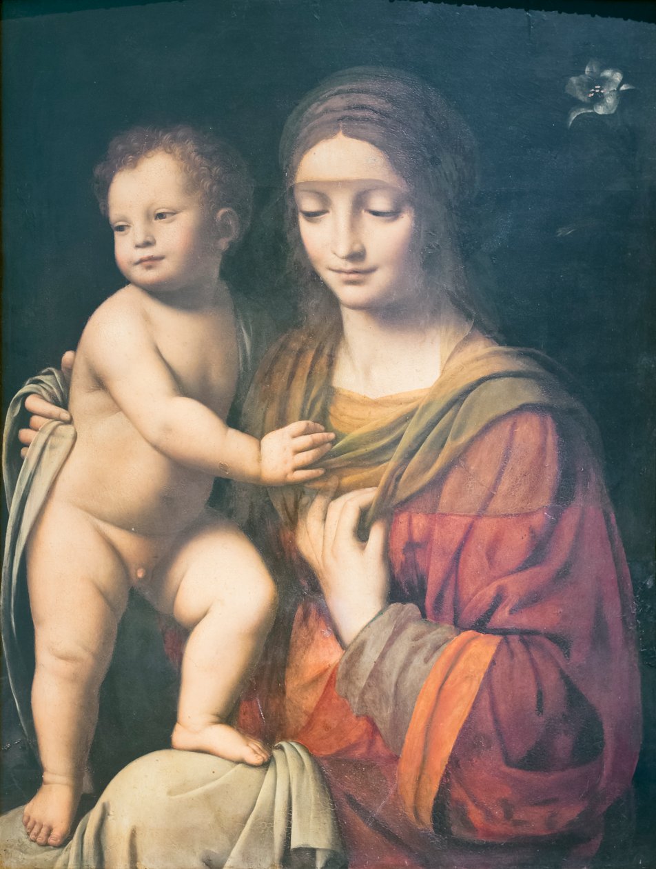 Jungfru och barn av Bernardino Luini