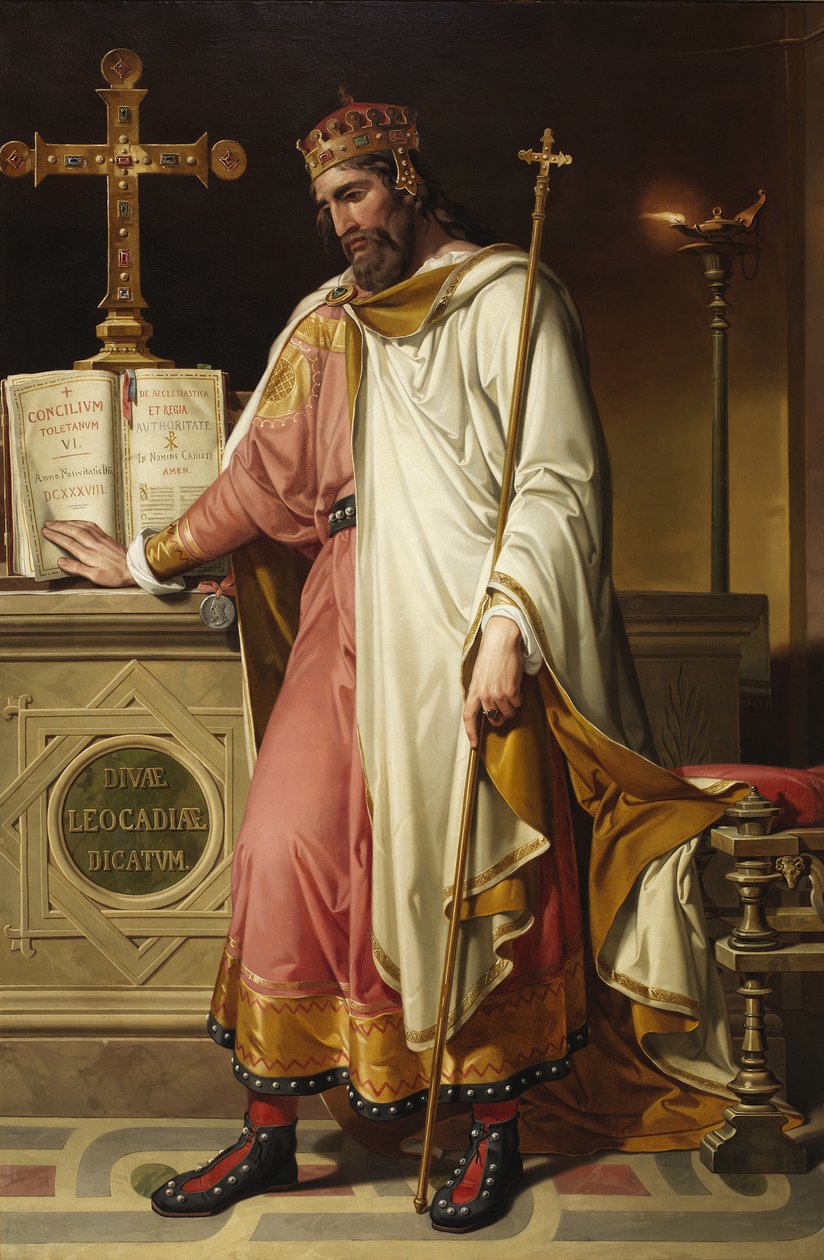 Chintila, visigotisk kung, 1855 av Bernardino Montañés Pérez