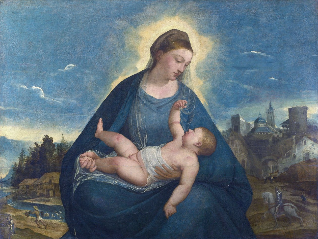 Madonnan och barnet av Bernardino da Asola