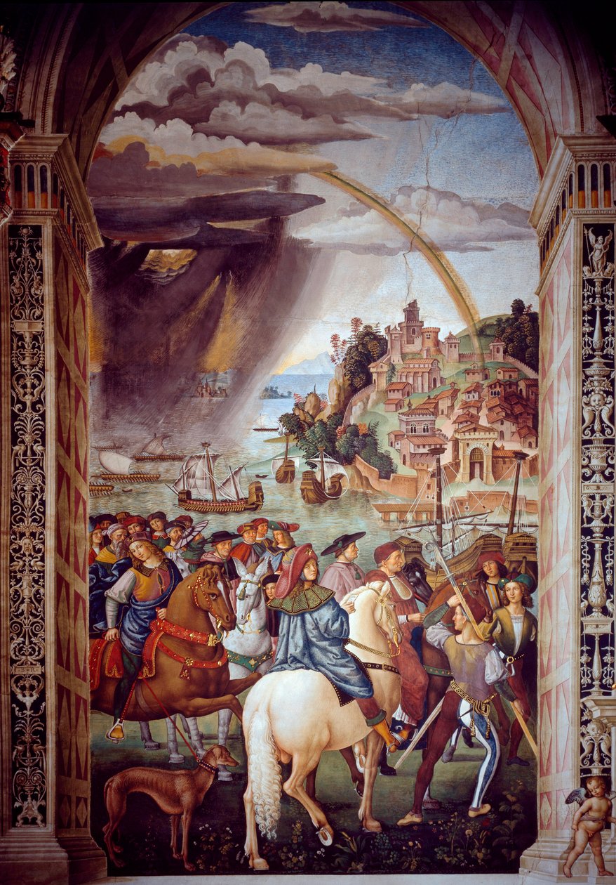Livet av påven Pio (Pius) II (Enea Silvio Piccolomini av Bernardino di Betto Pinturicchio