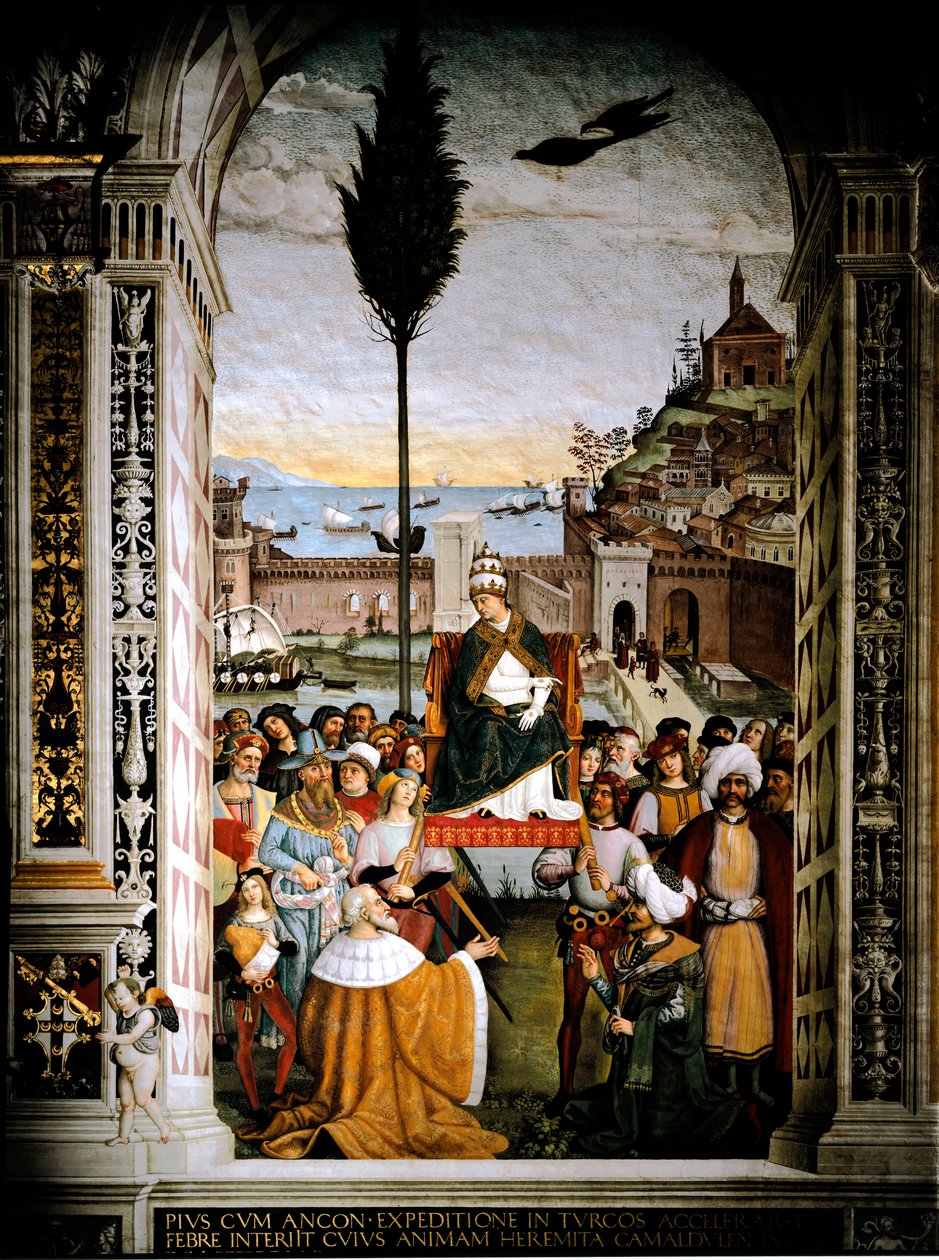 Livet av påven Pio (Pius) II (Enea Silvio Piccolomini av Bernardino di Betto Pinturicchio