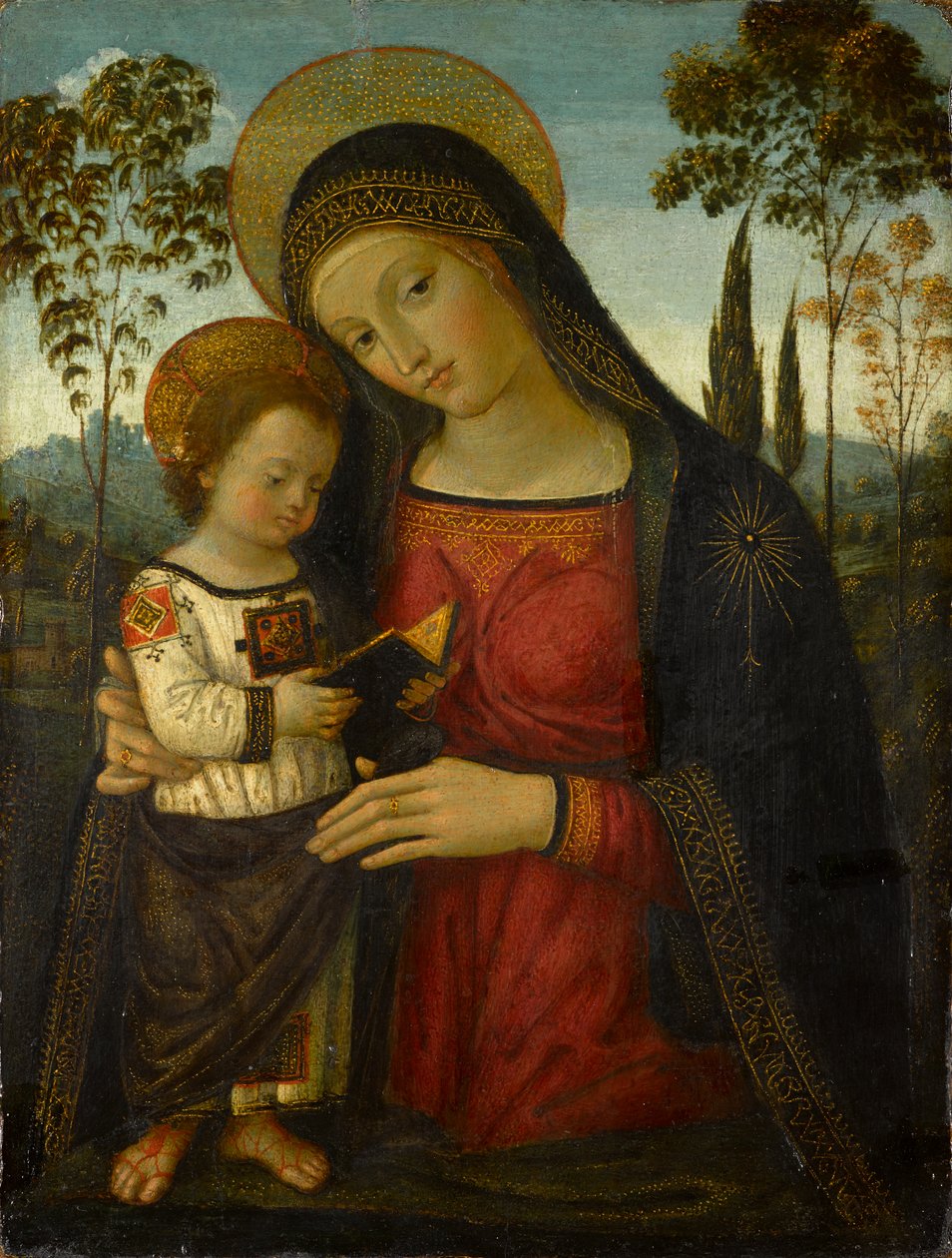 Madonna och barn, cirka 1490-1495 (tempera på panel) av Bernardino di Betto Pinturicchio
