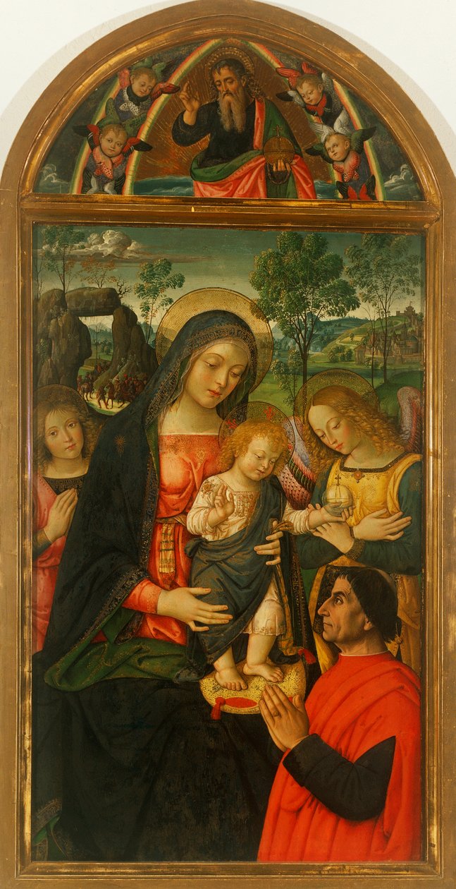 Our Lady of Peace av Bernardino Pinturicchio (cirka 1452-1513), olja på panel av Bernardino di Betto Pinturicchio