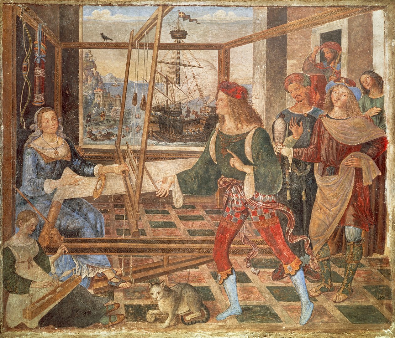 Ulysses återvände till Penelope av Bernardino di Betto Pinturicchio