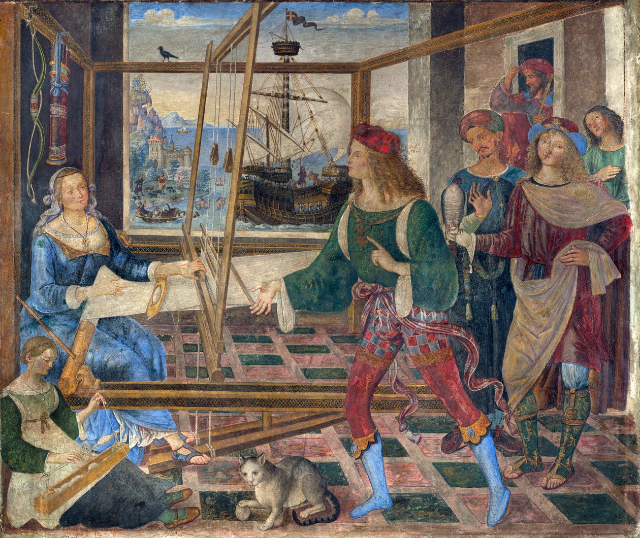 Ulysses återvände till Penelope av Bernardino di Betto Pinturicchio