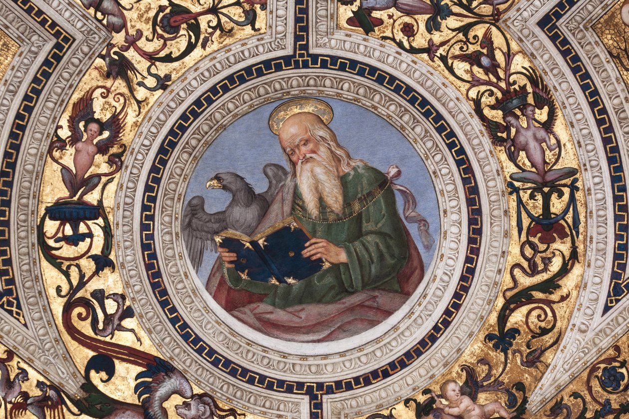 St John the Evangelist, detalj av De fyra evangelisterna (fresk av Bernardino di Betto Pinturicchio