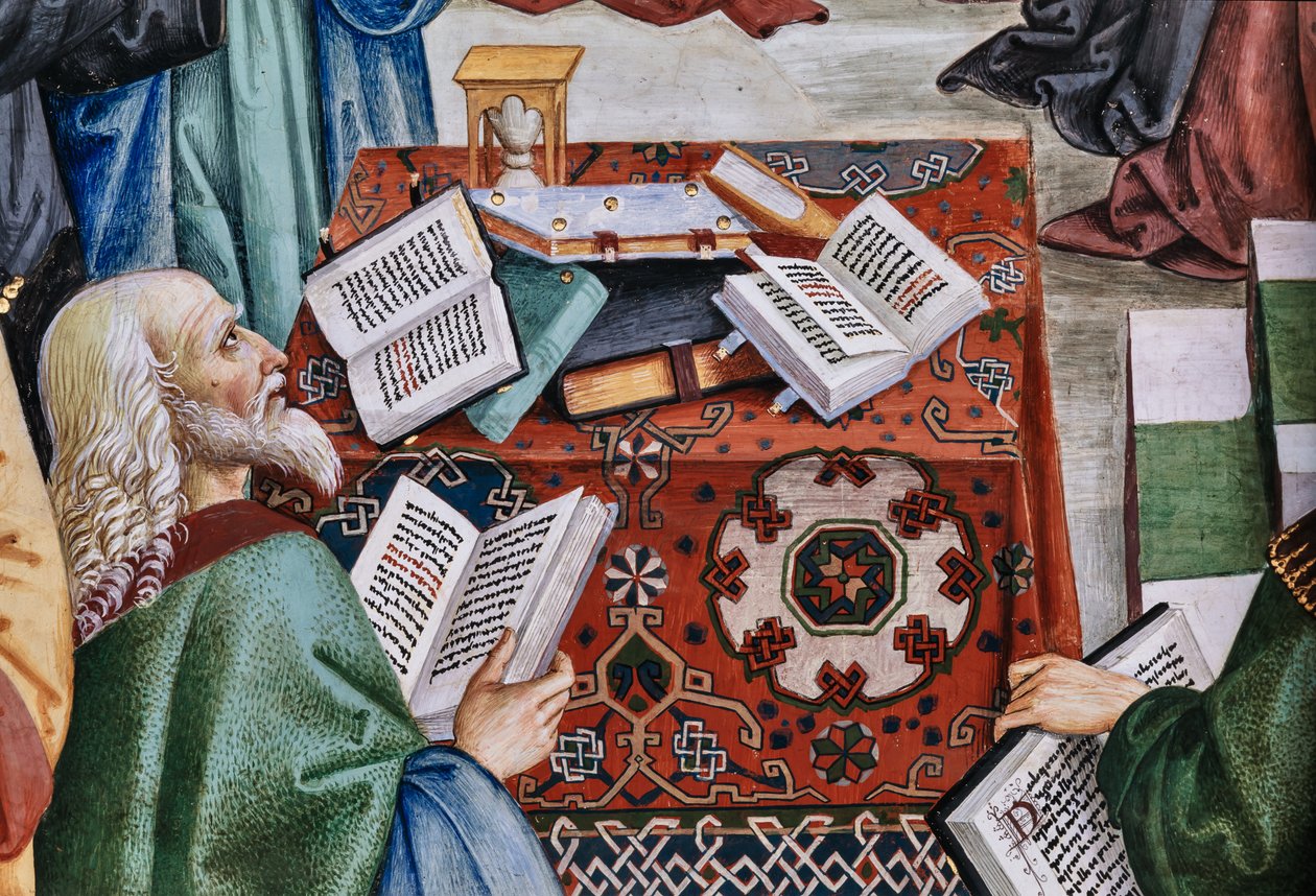 Piccolomini-biblioteket, sydvästra väggen: “ Pius II presiderar över dieten i Mantua, 1 juni av Bernardino di Betto Pinturicchio